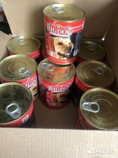 Мясные консервы для собак Биг Дог говядина 850гр