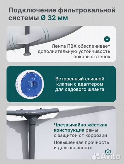 Каркасный бассейн новый