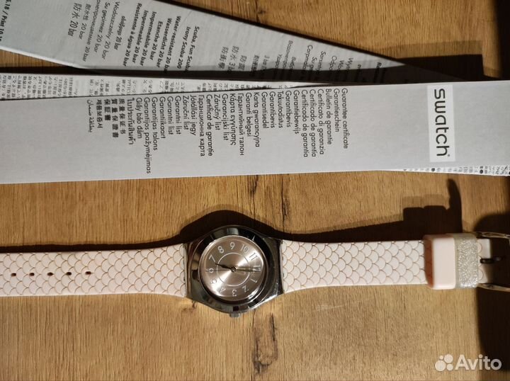 Часы swatch розовые женские