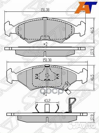 Колодки тормозные перед chevrolet cobalt 11/RA