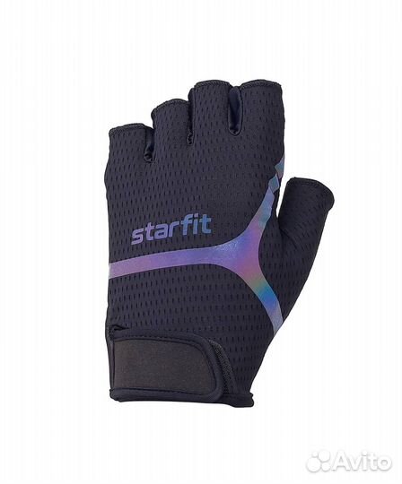 Перчатки для фитнеса Starfit WG-103, черный/светоо