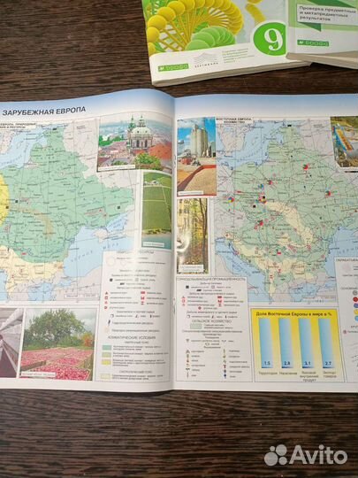 Атлас, рабочие тетради по биологии и немецкому