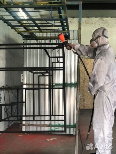 Порошковая покраска металла, пескоструй