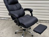 Компьютерное кресло с массажем и подножкой ткань