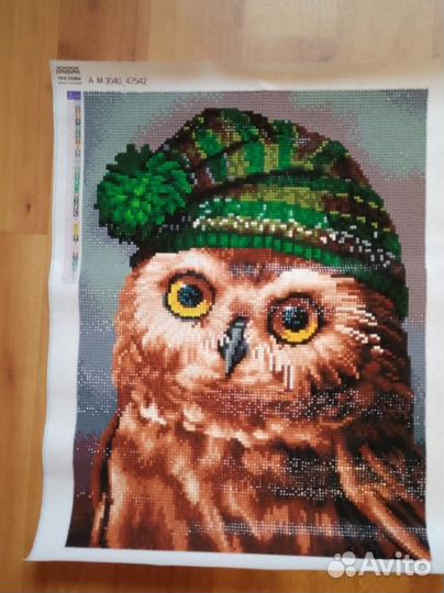 Сова алмазная мозаика