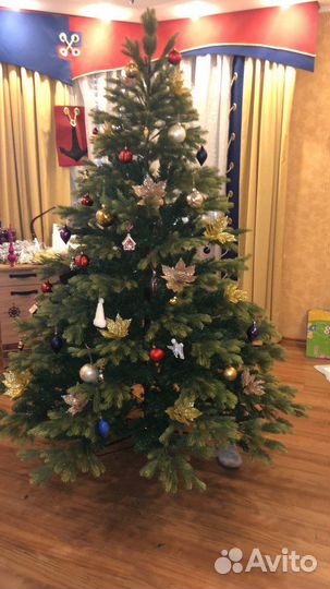 Елка искусственная литая + пвх 210см