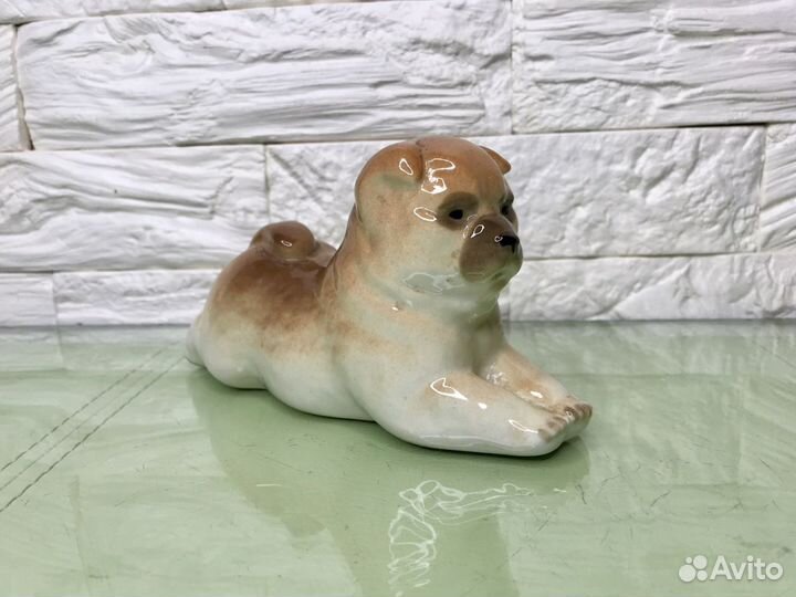 Фарфоровая статуэтка Щенок лфз