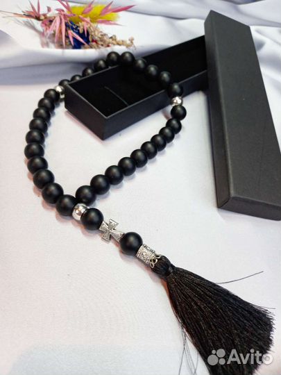 Православные чётки из Шунгита 30 зерен 12 мм