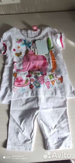 Пакет летних вещей на девочку от 0 до 6 месяцев