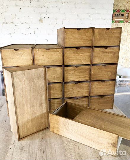 Ящик деревянный для хранения подарочный