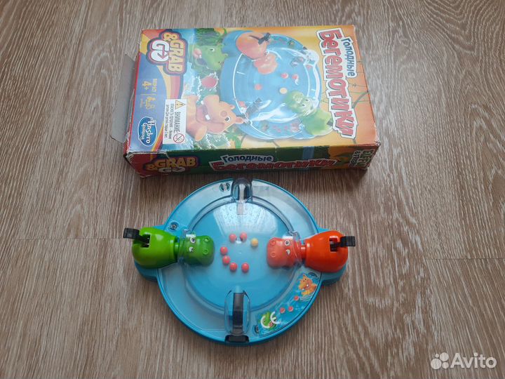 Настольная игра Голодные бегемотики (дорожная верс