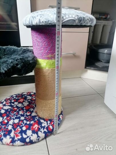 Когтеточка с гамаком лежанка подставка