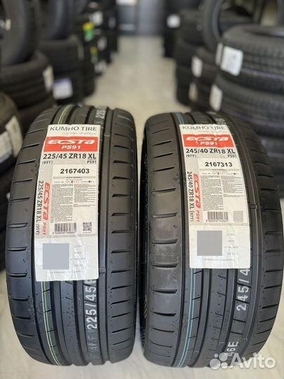 Kumho Ecsta PS91 225/45 R18 и 245/40 R18 98Y