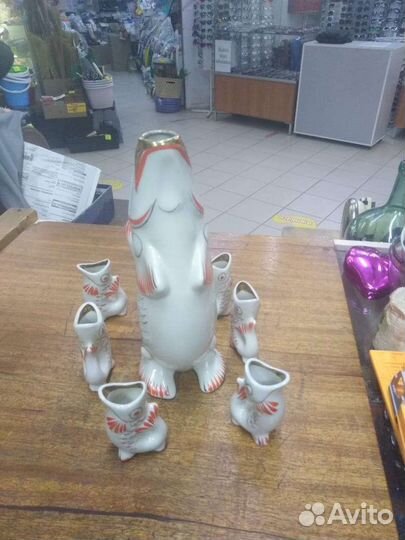 Штоф фарфоровый рыбка