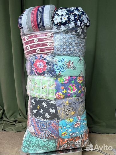 Лоскут трикотажа и других тканей, пачки, ролики