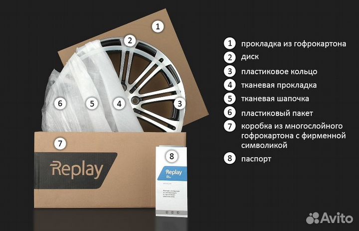 Replay LX142 7х17 5/114,3 ет35 60,1 BKF