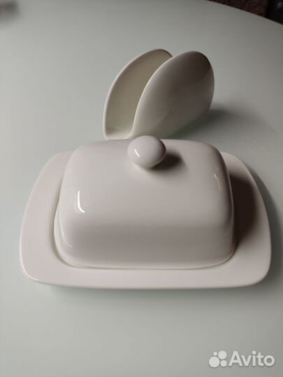 Набор масленка и салфетница фарфор Wilmax