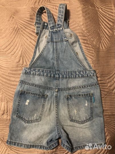 Полукомбез. шорты, для девочки, джинсовый