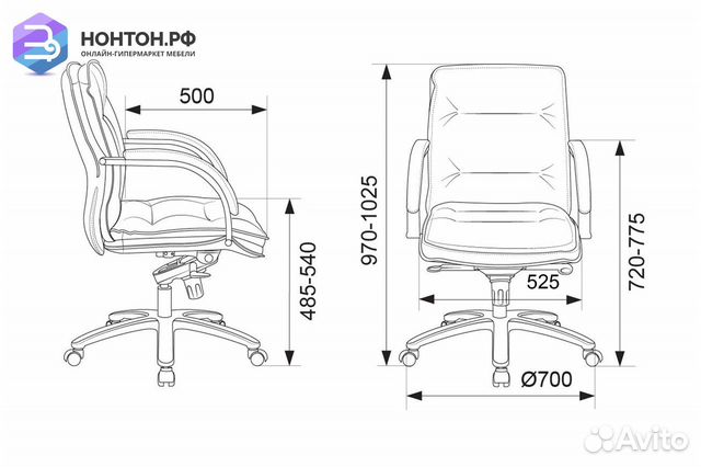 Кресло руководителя Бюрократ T-9927SL-LOW черное