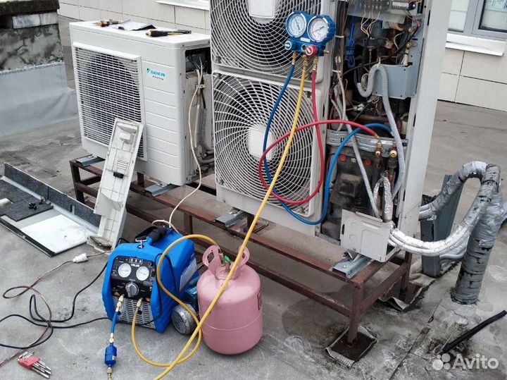 Ремонт кондиционеров, чистка, заправка фреоном