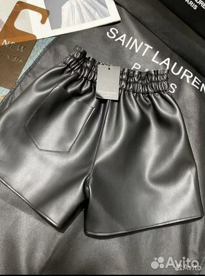 Кожаные Шорты - юбка ysl