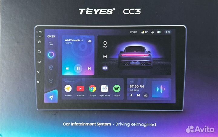 Автомагнитола Teyes CC3 4/64Gb универсальная с экр