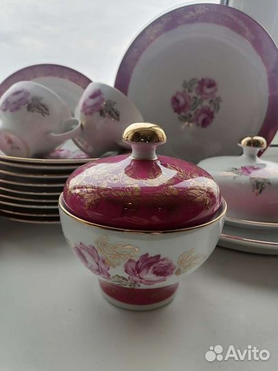 Чайный сервиз Роза ГДР 12 персон