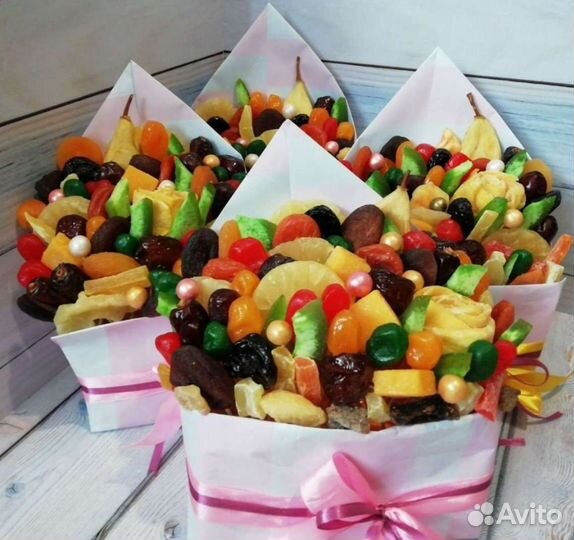 Съедобные букеты из сухофруктов