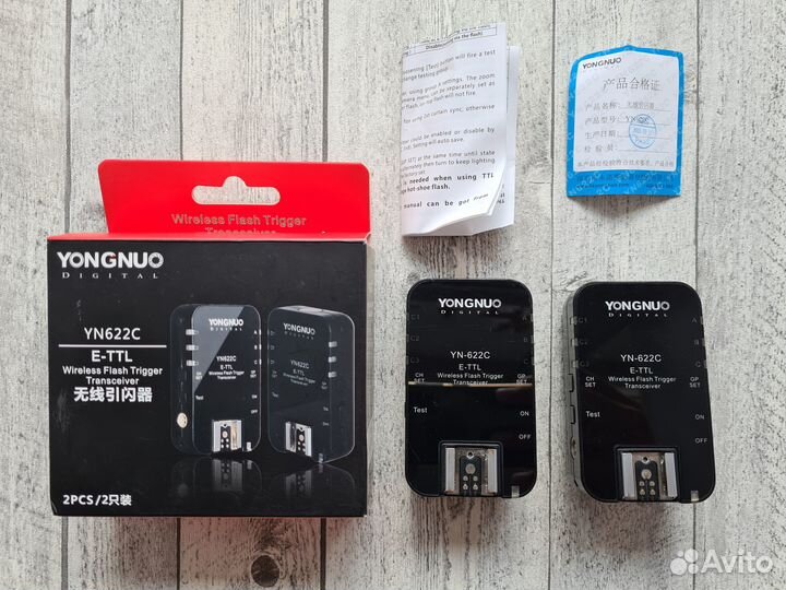 Радиосинхронизаторы yongnuo yn-622c, для canon