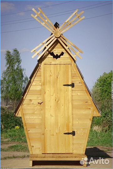 Дачный туалет с лебедем OAV