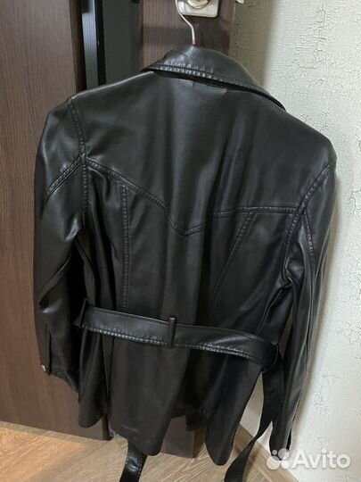 Кожаная куртка- пиджак hm