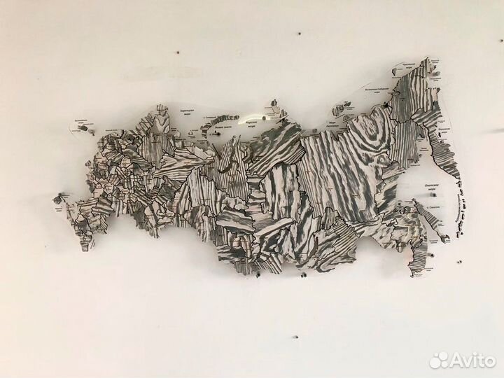 Карты России из дерева Тамбов