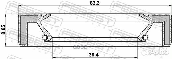 Сальник привода 95GAS40630909C Febest