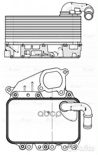 LOC 1839 радиатор масляный в сборе VW Touareg