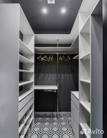 Гардеробная на заказ эксклюзивная