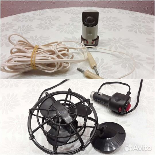 Ретро вентилятор и лампа-переноска