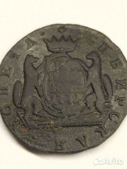 1 копейка 1772 г, монета сибирская