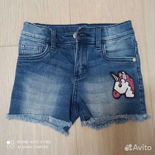 Шорты джинсовые для девочки 116