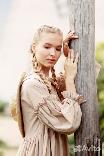 Платье под лен