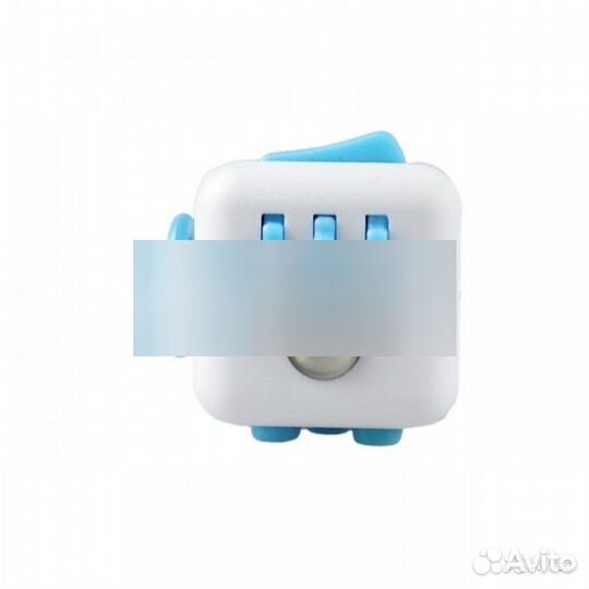 Кубик антистресс Fidget Cube, бело-голубой