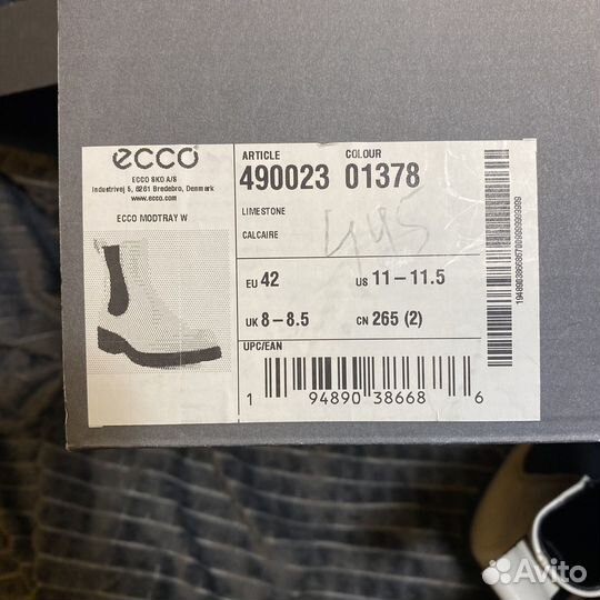 Ботинки челси женские ecco 42
