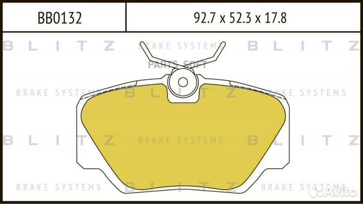 Blitz BB0132 Колодки тормозные дисковые перед