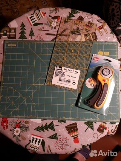 Набор Prym - Нож и коврик раскройный, линейка