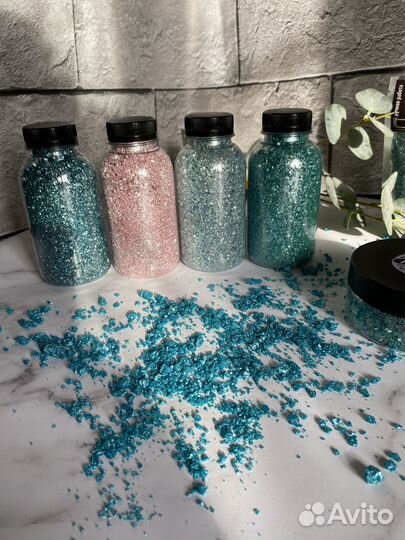 Мерцающая соль для ванны с шиммером, ароматная