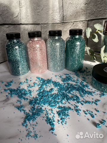 Мерцающая соль для ванны с шиммером, ароматная