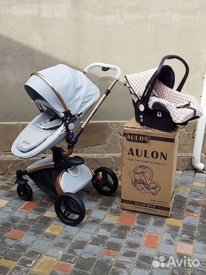 Коляска 3в1 Новая Аулон мах на 360 (Grey)