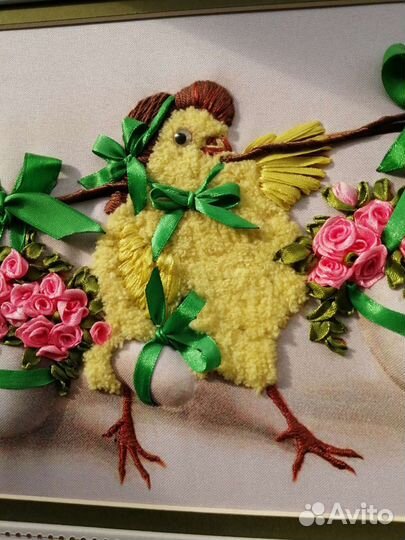 Картина (лентами ) *Пасхальный цыпленок *