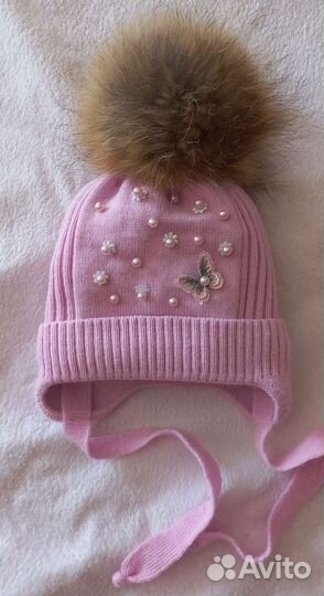 Шапка для девочки утепленная