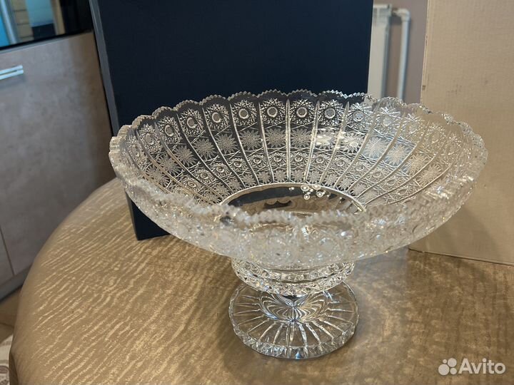 Фруктовница на ножке хрусталь 30см Classpo