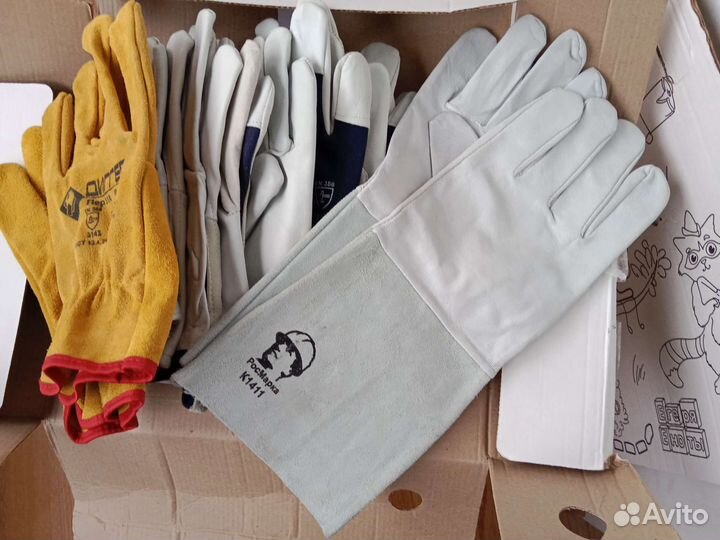 Перчатки кожаные